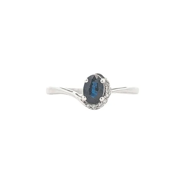 10KT White Gold Sapphire and 0.035ctw Diamond Ring Harmony Jewellers Grimsby, ON