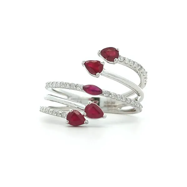 14KT White Gold Ruby and 0.28ctw Diamond Ring Harmony Jewellers Grimsby, ON