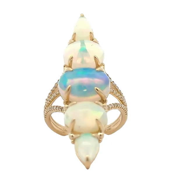 14KT Yellow Gold Opal and 0.18ctw Diamond Ring Harmony Jewellers Grimsby, ON