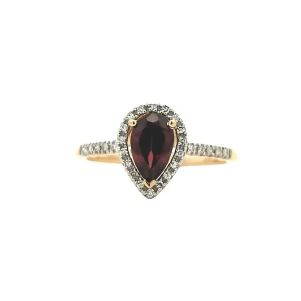 14KT Yellow Gold Garnet and Diamond Ring Harmony Jewellers Grimsby, ON