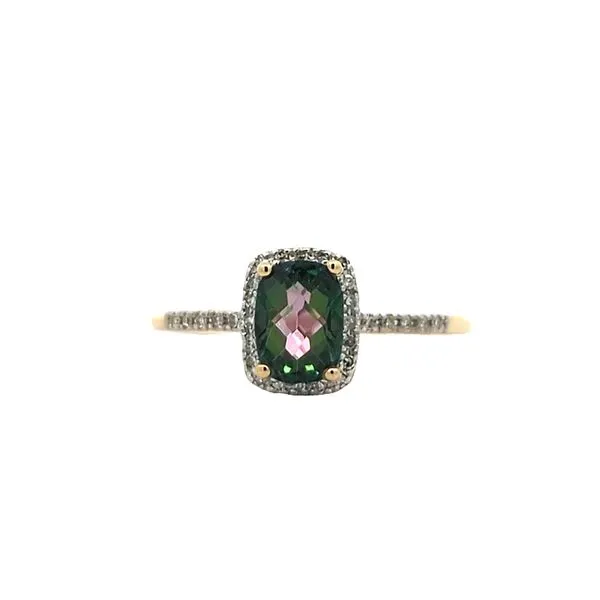 14KT Yellow Gold Watermelon Tourmaline and Diamond Ring Harmony Jewellers Grimsby, ON