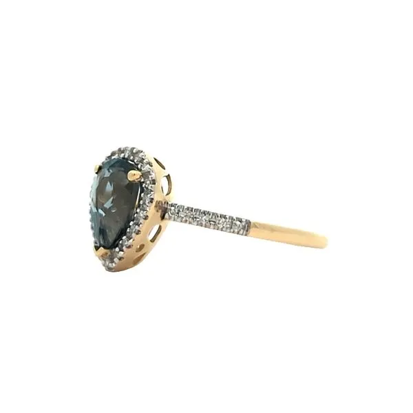 14KT Yellow Gold Sapphire and Diamond Ring Image 2 Harmony Jewellers Grimsby, ON