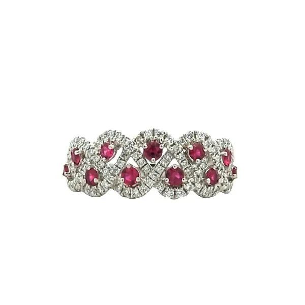 18K White Gold Diamond And Ruby Ring Harmony Jewellers Grimsby, ON