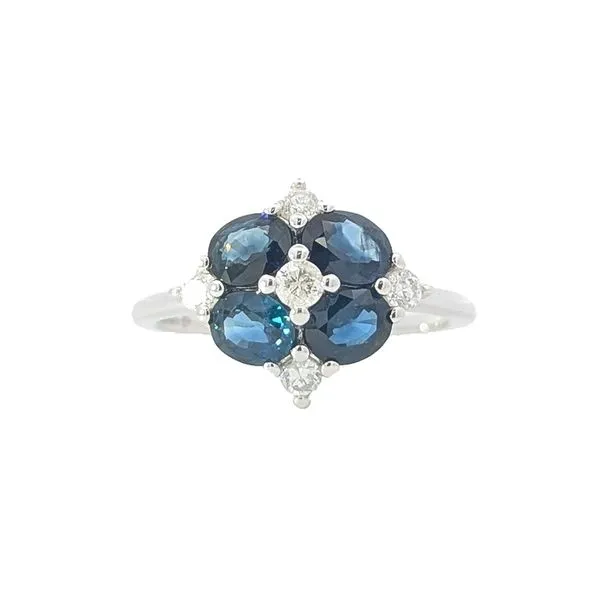 10K White Gold Canadian Diamond Sapphire Ring Harmony Jewellers Grimsby, ON