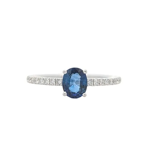 18K White Gold Sapphire Diamond Ring Harmony Jewellers Grimsby, ON