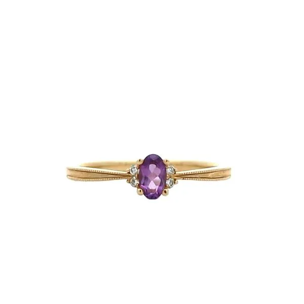 10KT Yellow Gold Amethyst and 0.03ctw Diamond Ring Harmony Jewellers Grimsby, ON