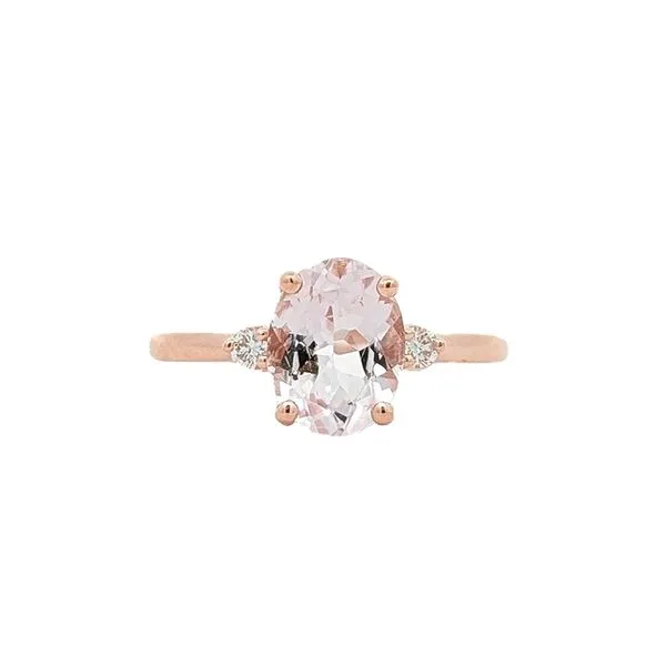 14K Rose Gold Morganite Diamond Ring Harmony Jewellers Grimsby, ON