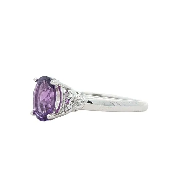 10K White Gold Amethyst Diamond Ring Image 2 Harmony Jewellers Grimsby, ON
