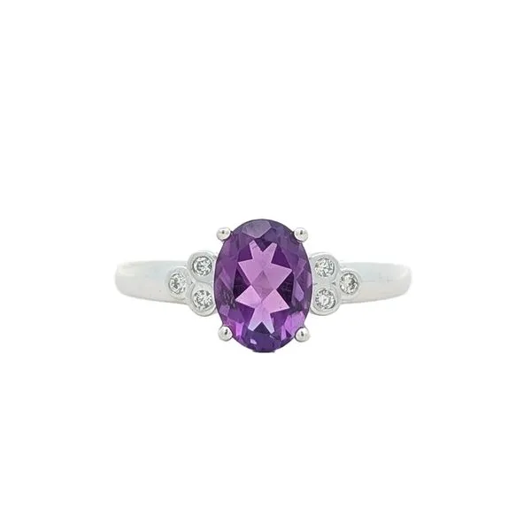 10K White Gold Amethyst Diamond Ring Harmony Jewellers Grimsby, ON