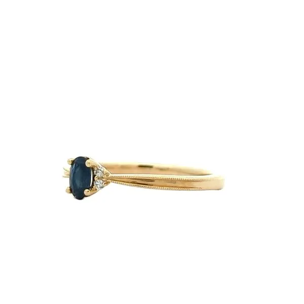 10KT Yellow Gold Sapphire and 0.03ctw Diamond Ring Image 2 Harmony Jewellers Grimsby, ON