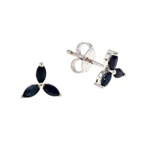 10KT White Gold Black Sapphire Stud Earrings Harmony Jewellers Grimsby, ON