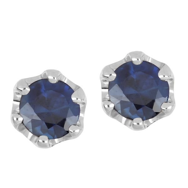 10KT White Gold Genuine Sapphire Stud Earrings Harmony Jewellers Grimsby, ON