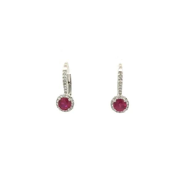 18K White Gold Ruby And Diamond Earrings Harmony Jewellers Grimsby, ON