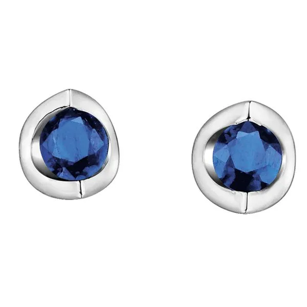 10KT White Gold Sapphire Stud Earrings Harmony Jewellers Grimsby, ON