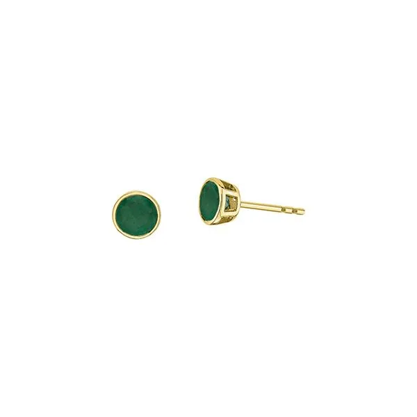 10K Yellow Gold Emerald Stud Earrings Harmony Jewellers Grimsby, ON