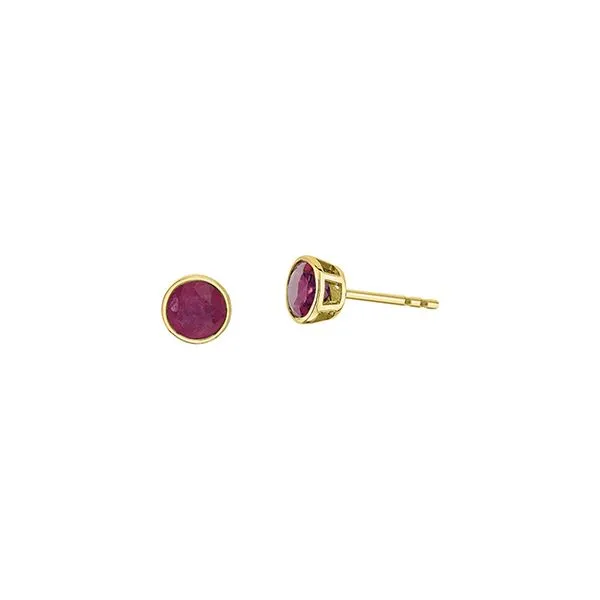 10K Yellow Gold Ruby Stud Earrings Harmony Jewellers Grimsby, ON