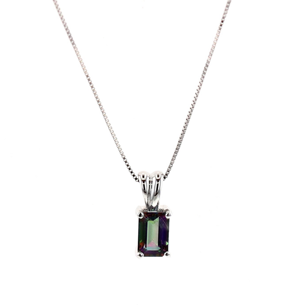 10KT White Gold Mystic Topaz Necklace Harmony Jewellers Grimsby, ON