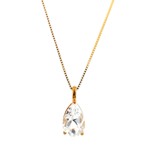 10KT Yellow Gold White Topaz Necklace Harmony Jewellers Grimsby, ON