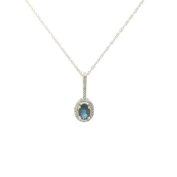 10KT Yellow Gold Sapphire and 0.10ctw Diamond Estate 18