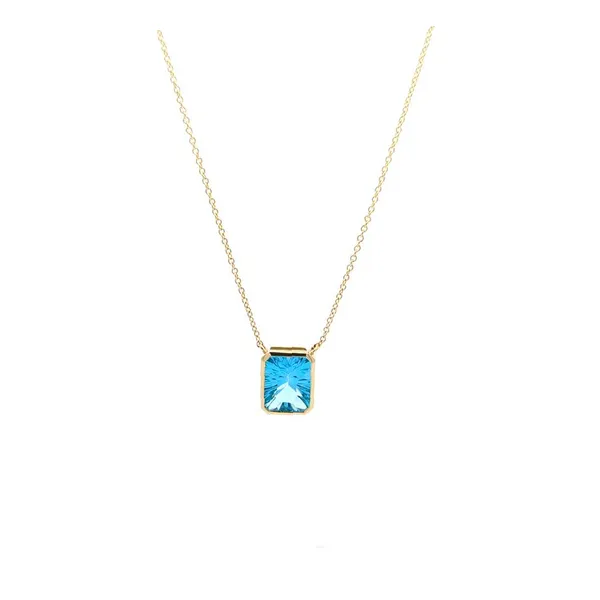 14KT Yellow Gold Blue Topaz Necklace Harmony Jewellers Grimsby, ON