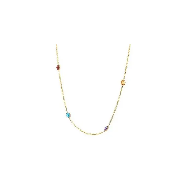 14KT Yellow Gold Multi-Coloured Stone 16