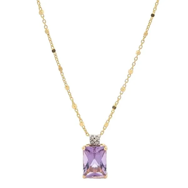 10KT Yellow Gold Amethyst and Diamond 17