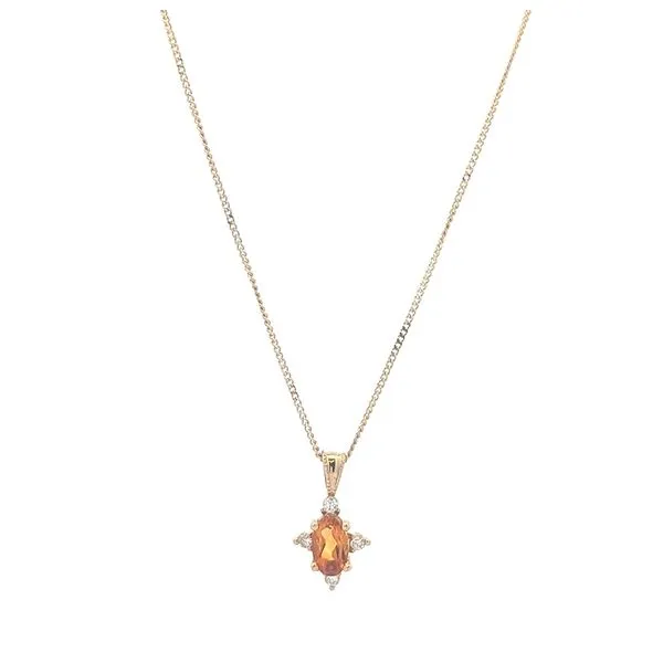 10KT Yellow Gold Citrine and 0.03ctw Diamond 18