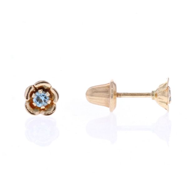 14KT Yellow Gold March Birthstone Earrings Harmony Jewellers Grimsby, ON