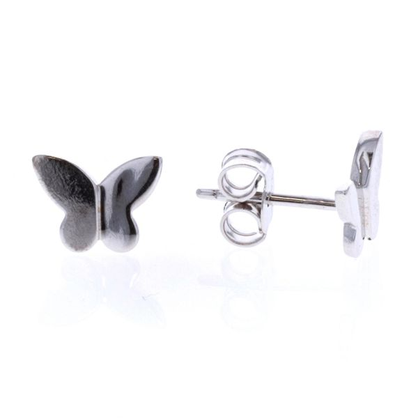 10KT White Gold Butterfly Stud Earrings Harmony Jewellers Grimsby, ON