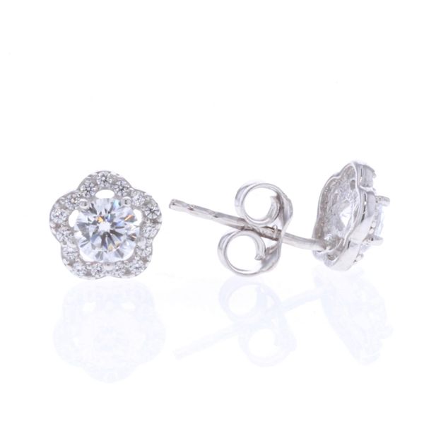10KT White Gold CZ Stud Earrings Harmony Jewellers Grimsby, ON