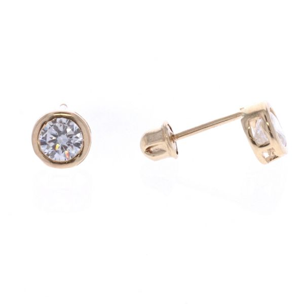 14KT Yellow Gold CZ Stud Earrings Harmony Jewellers Grimsby, ON