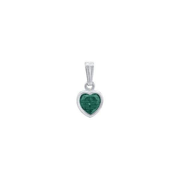 Sterling Silver CZ May Birthstone Heart Pendant Harmony Jewellers Grimsby, ON