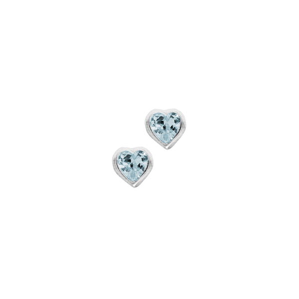 Sterling Silver CZ March Birthstone Stud Earrings Harmony Jewellers Grimsby, ON
