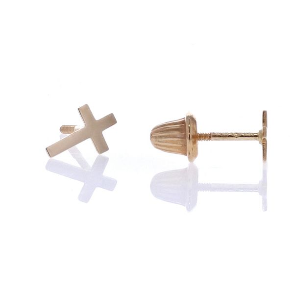 14KT Yellow Gold Cross Earrings Harmony Jewellers Grimsby, ON