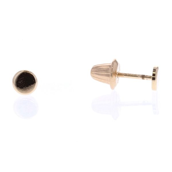 14KT Yellow Gold 3mm Flat Round Stud Earrings Harmony Jewellers Grimsby, ON