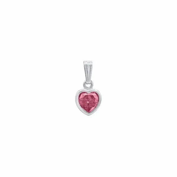 Sterling Silver CZ October Birthstone Heart Necklace Harmony Jewellers Grimsby, ON