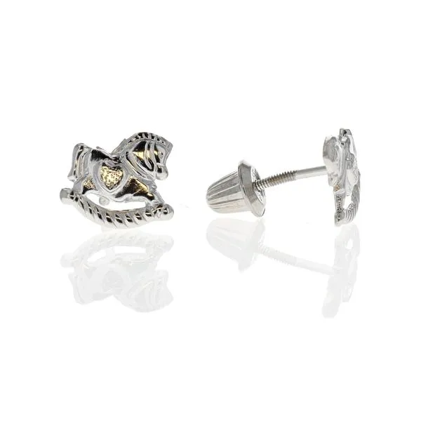 Sterling Silver Rocking Horse Stud Earrings Harmony Jewellers Grimsby, ON