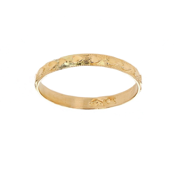 10KT Yellow Gold Heart Patterned Ring Harmony Jewellers Grimsby, ON