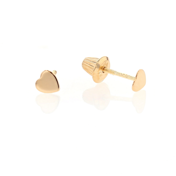 14KT Yellow Gold Heart Stud Earrings Harmony Jewellers Grimsby, ON