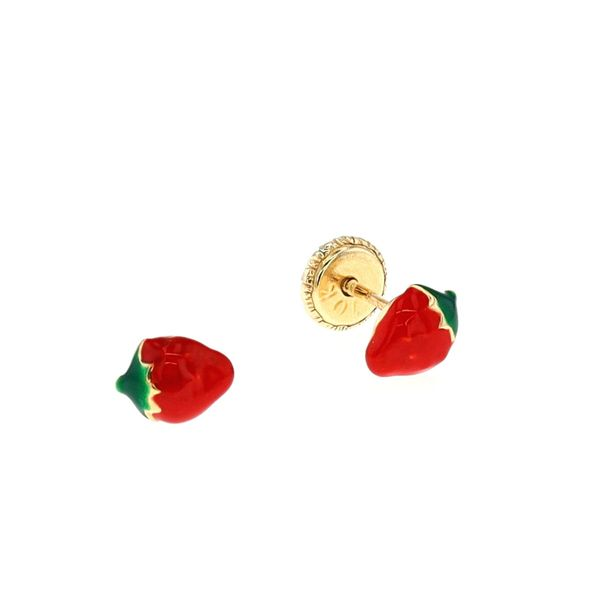 10KT Yellow Gold Strawberry Stud Earrings Harmony Jewellers Grimsby, ON