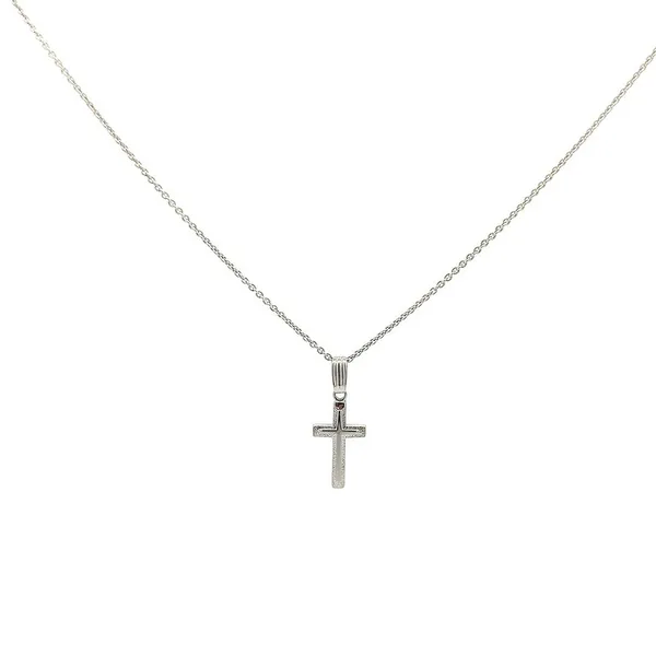 Sterling Silver Embossed Cross 13