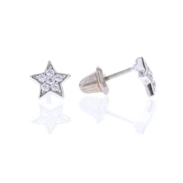 Sterling Silver CZ Star Stud Earrings Harmony Jewellers Grimsby, ON