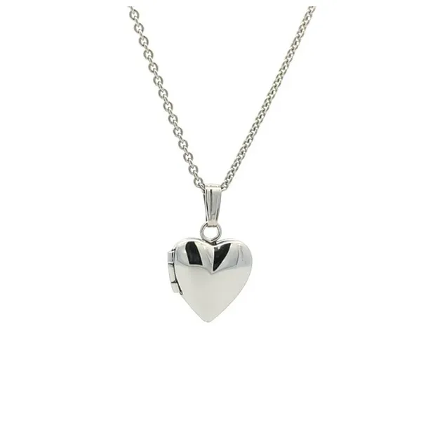 Sterling Silver Baby Heart Polished Locket 13