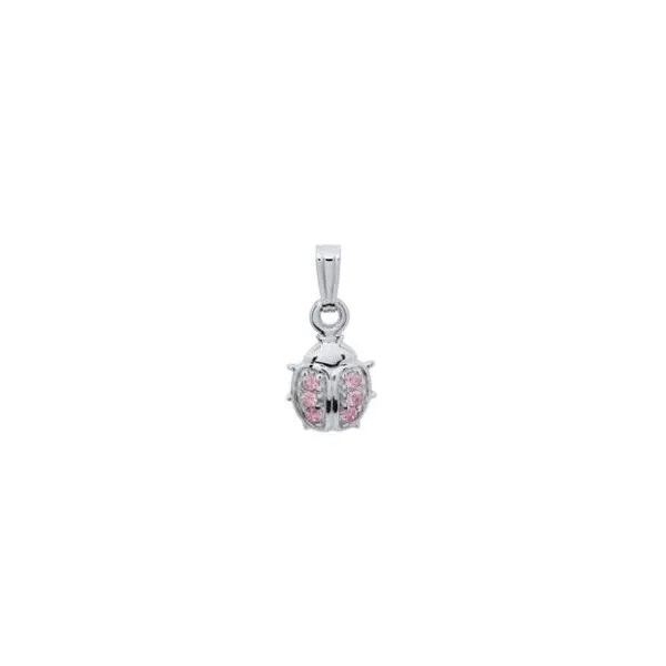 Sterling Silver Lady Bug Pendant with Pink CZ Harmony Jewellers Grimsby, ON