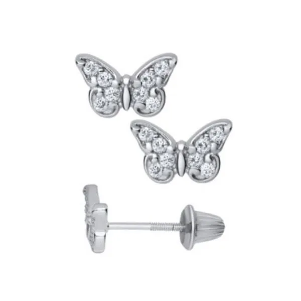 Sterling Silver Butterfly Earrings with CZ Harmony Jewellers Grimsby, ON