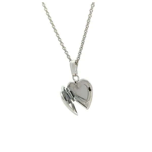 Sterling Silver Baby Heart Polished Locket 13