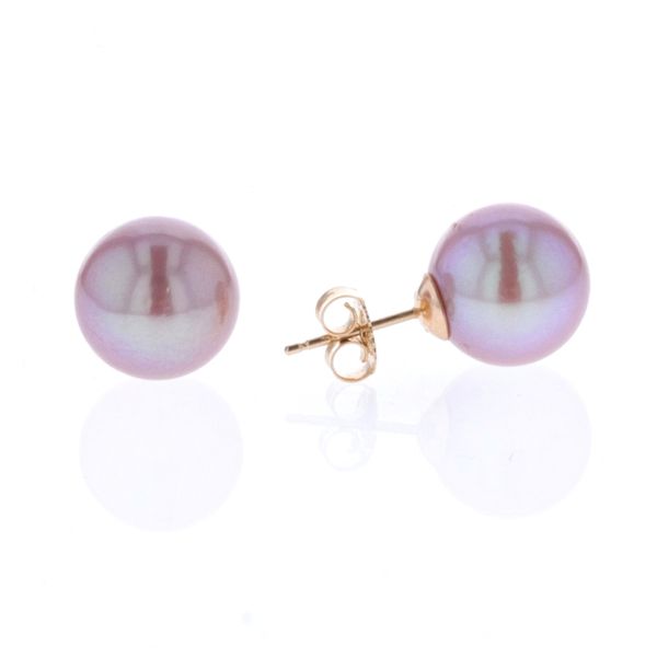 14KT Yellow Gold Pink Natural Colour Pearl Stud Earrings Harmony Jewellers Grimsby, ON