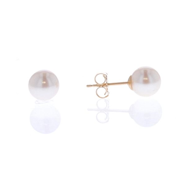 14KT Yellow Gold 6-6.5mm Freshwater Pearl Stud Earrings Harmony Jewellers Grimsby, ON