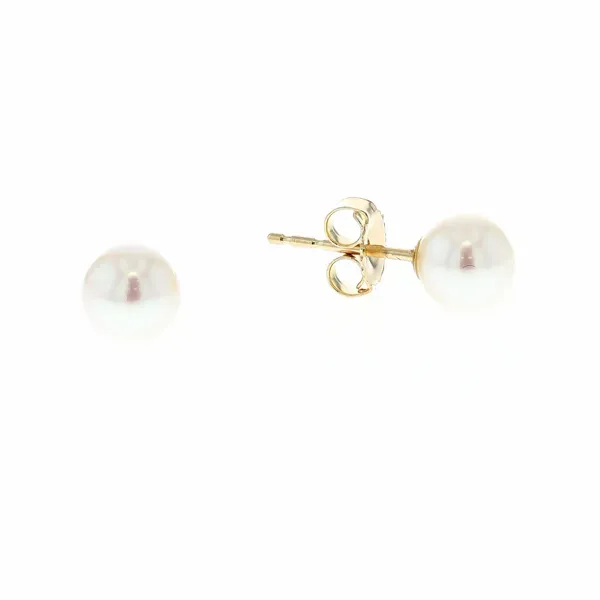 14KT Yellow Gold 5-5.5mm Freshwater Pearl Stud Earrings Harmony Jewellers Grimsby, ON