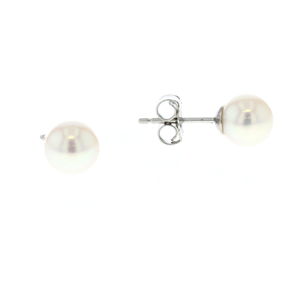 14KT White Gold 5.5-6mm Freshwater Pearl Stud Earrings Harmony Jewellers Grimsby, ON